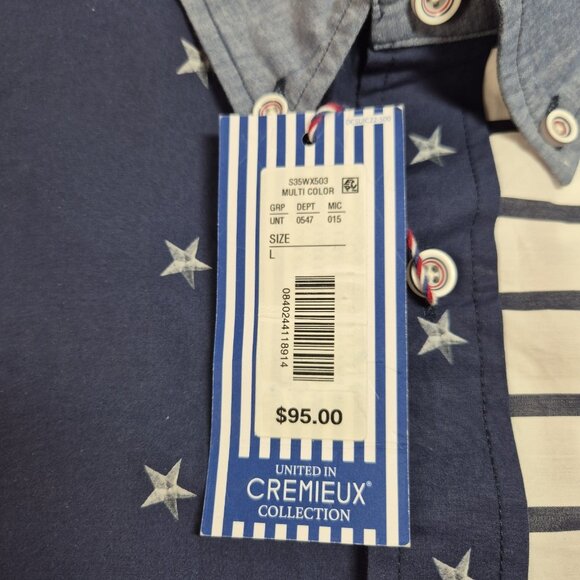 Daniel Cremieux Men's Shirt Size L Blue Label Stars & Stripes Button Up (45) - Picture 10 of 12